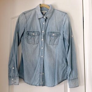 J.Crew extra small chambray top